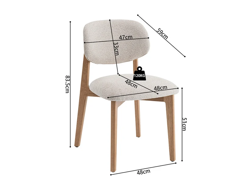 Chaise bois de salle à manger - Carmy