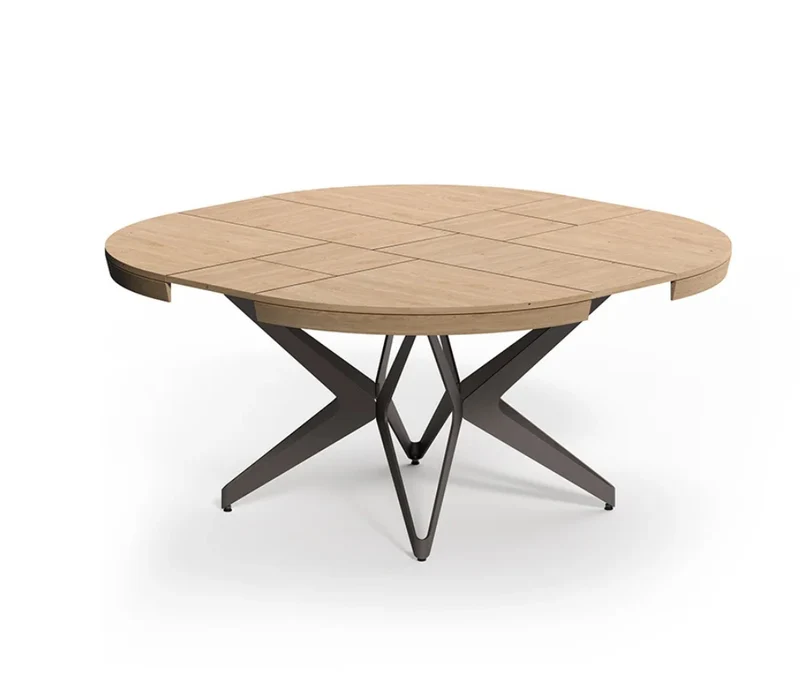 Table ronde extensible en bois - Roundy