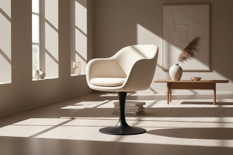 Lot de 2 chaises pivotante de salle à manger - Calise