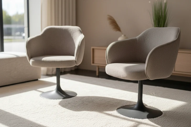Lot de 2 chaises pivotante de salle à manger - Calise