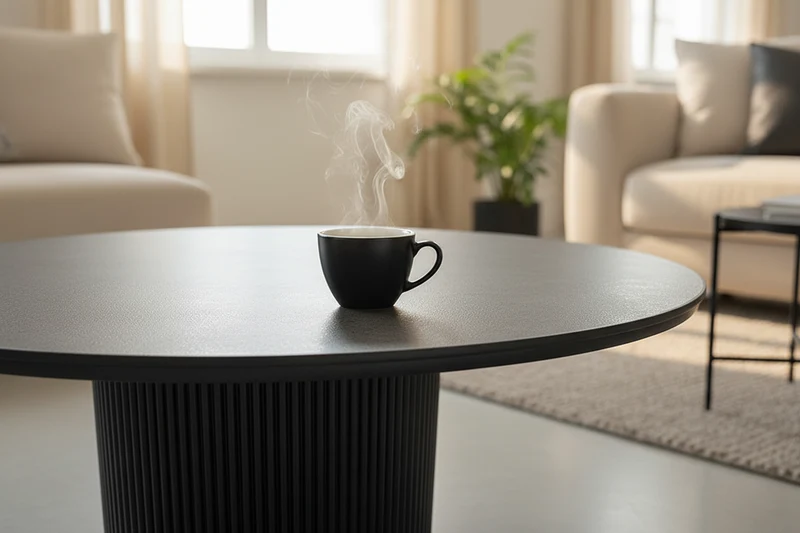 Table basse ronde en céramique - Duo