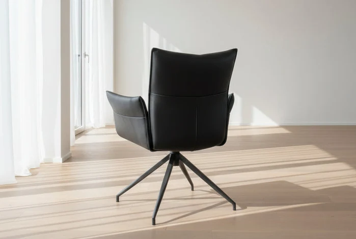 Lot de 2 chaises pivotante en cuir - Cezanne