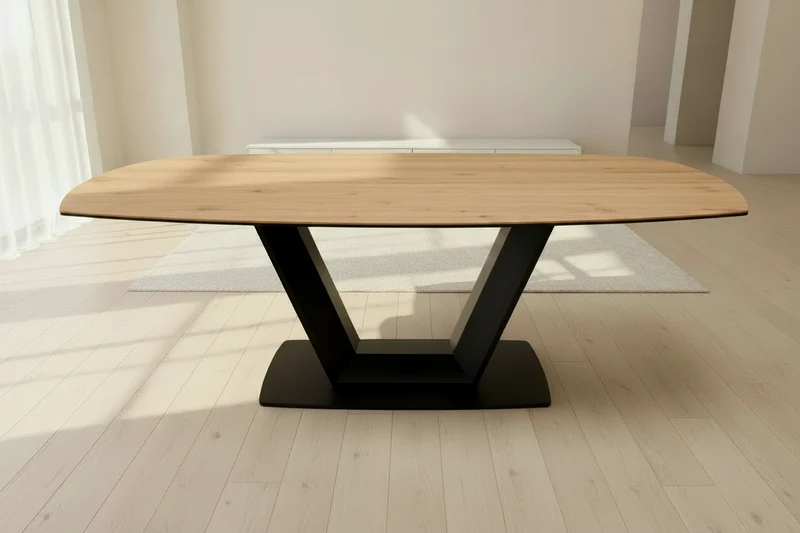 Table extensible céramique pieds métal - Natty