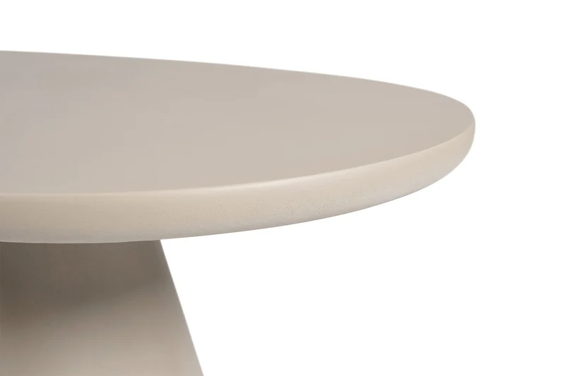 Table à manger ovale béton ciré beige - Tavy
