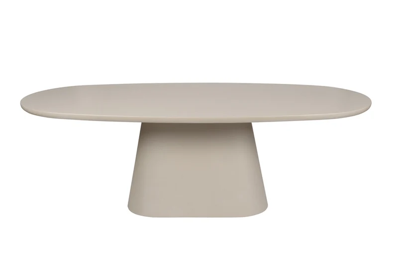 Table à manger ovale béton ciré beige - Tavy