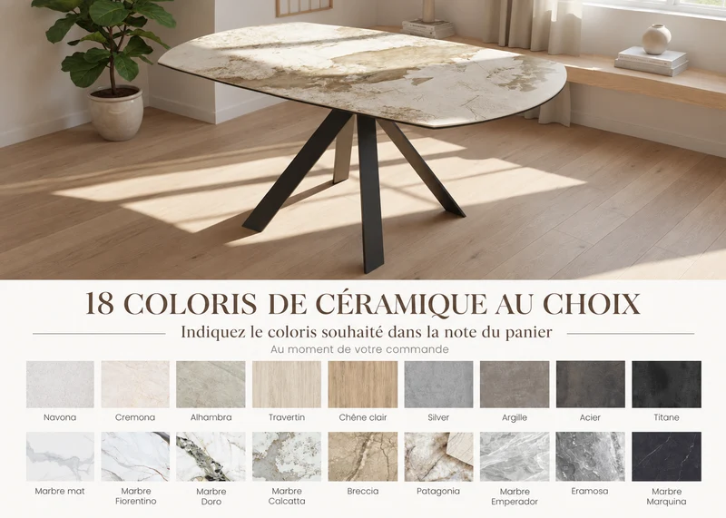 Table céramique extensible Akante - New Austin