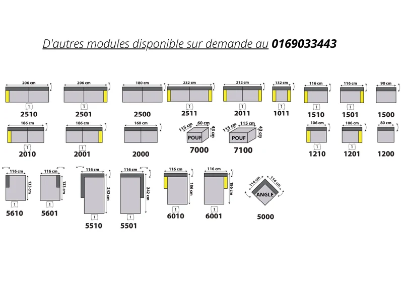 Canapé d'angle dossiers avance recule - Mely