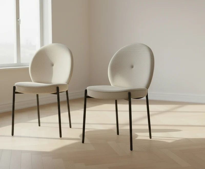 Lot de 2 chaises pieds métal - Cardiff Akante