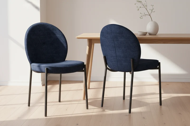 Lot de 2 chaises pieds métal - Cardiff Akante