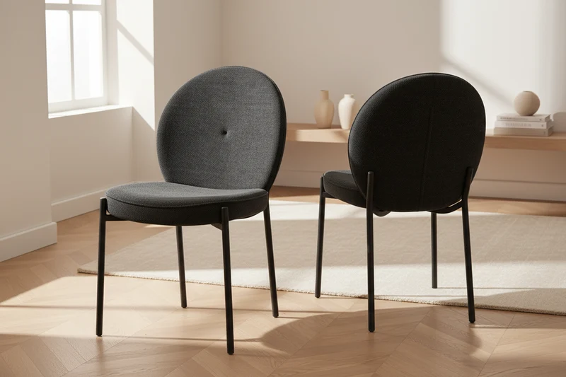 Lot de 2 chaises pieds métal - Cardiff Akante
