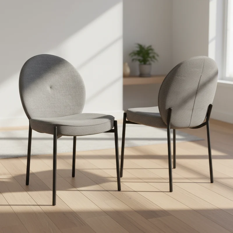 Lot de 2 chaises pieds métal - Cardiff Akante