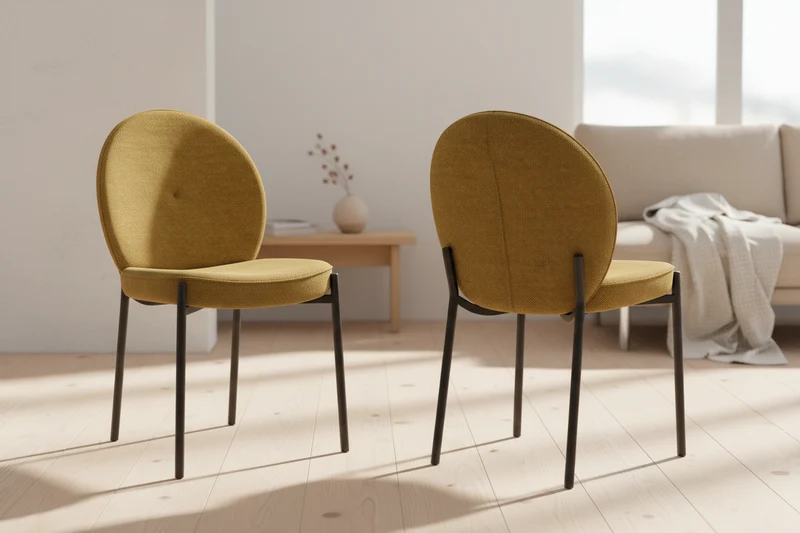 Lot de 2 chaises pieds métal - Cardiff Akante
