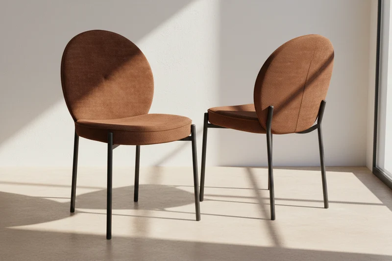 Lot de 2 chaises pieds métal - Cardiff Akante