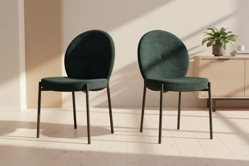 Lot de 2 chaises pieds métal - Cardiff Akante