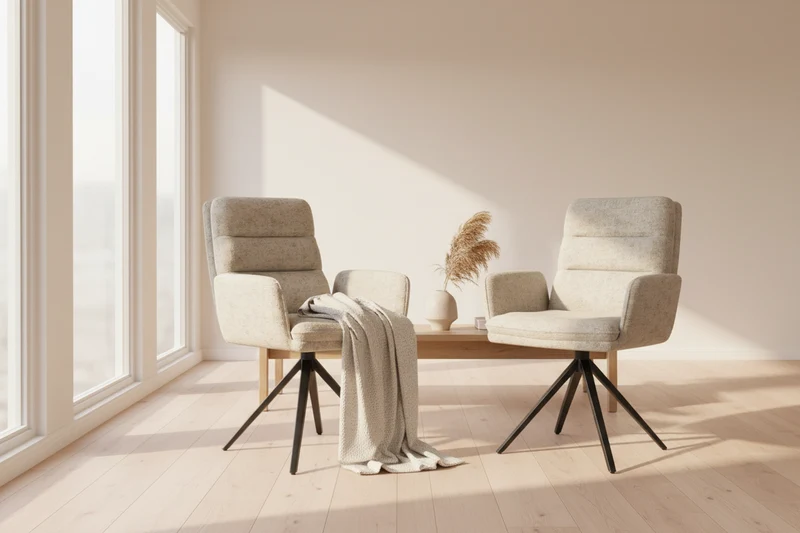 Lot de 2 fauteuils pivotant - Helsinki Akante
