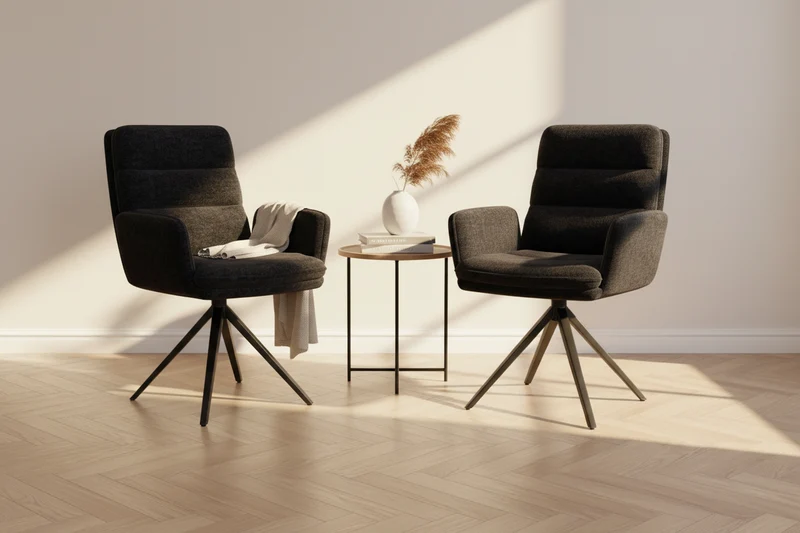 Lot de 2 fauteuils pivotant - Helsinki Akante