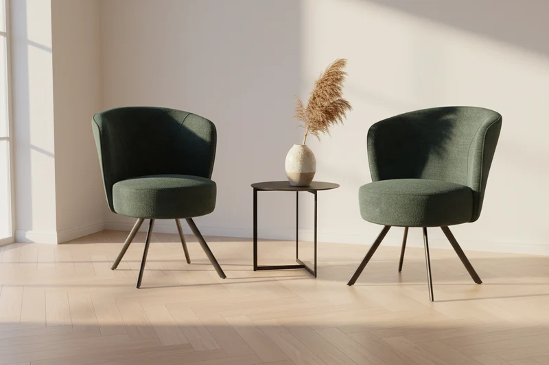 Lot de 2 fauteuil de table pivotant - Prague