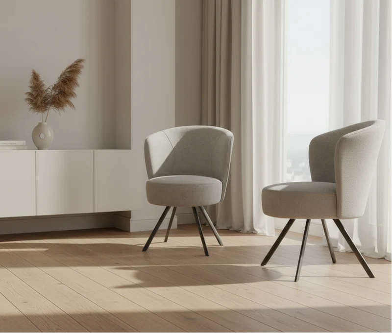 Lot de 2 fauteuil de table pivotant - Prague