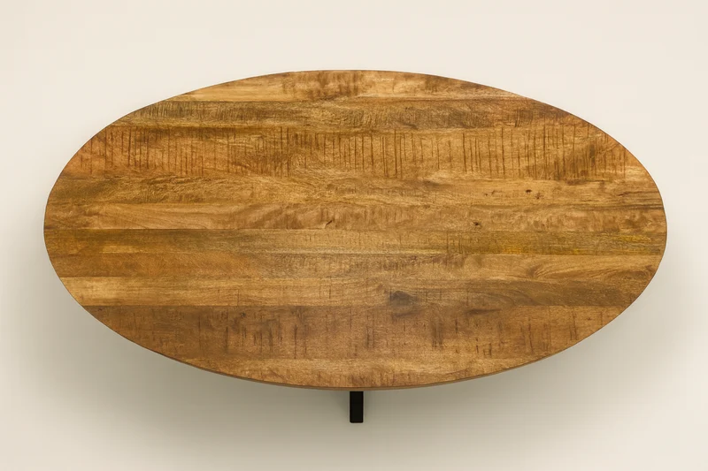 Table ovale en bois massif – Alexan