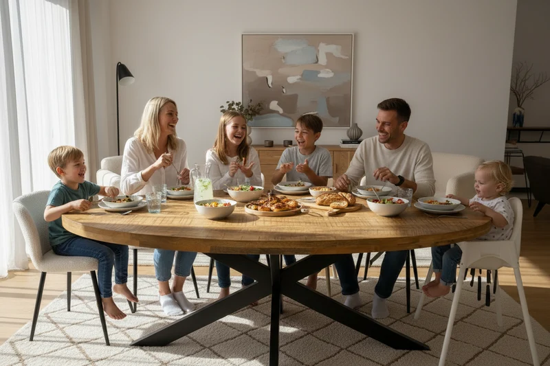 Table ovale en bois massif – Alexan
