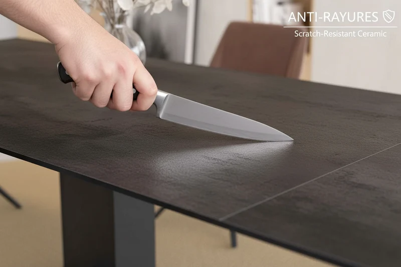 Table céramique rouille extensible - Connexion Akante