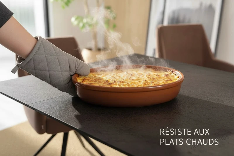 Table céramique rouille extensible - Connexion Akante