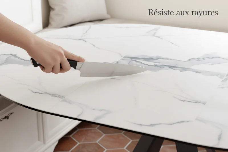 Table ronde céramique extensible Akante - Chanterelle