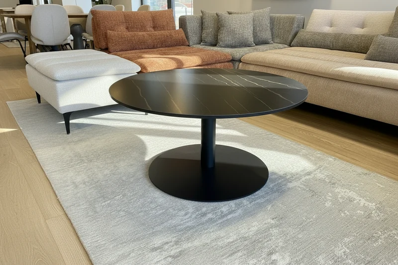 Table basse relevable en céramique – Concept
