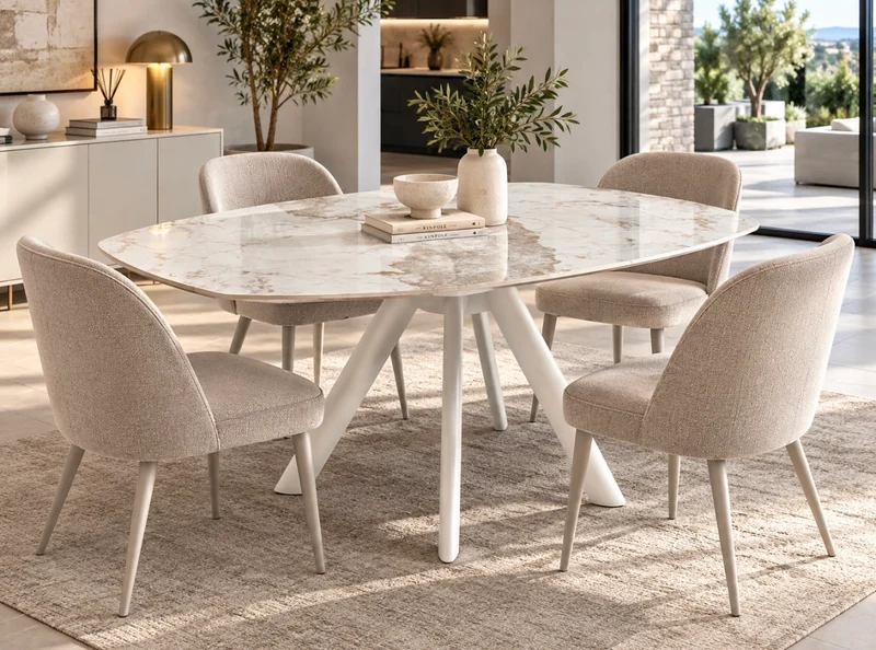 Table céramique extensible rotative – Ronny