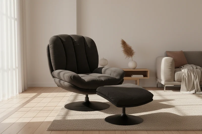 Fauteuil en tissu pivotant de salon - Lisboa