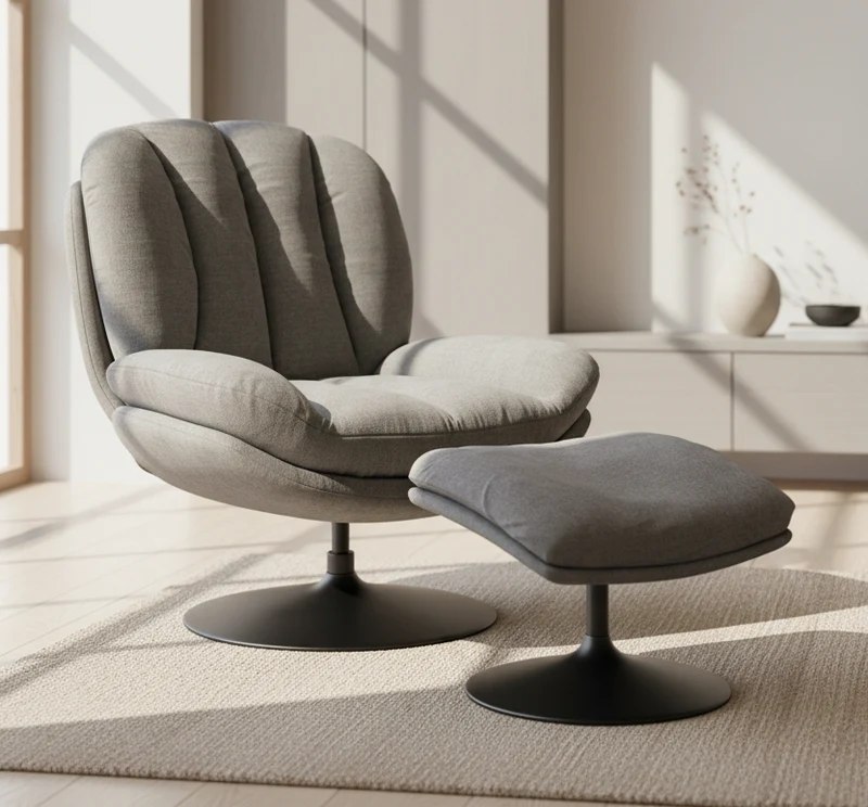 Fauteuil en tissu pivotant de salon - Lisboa