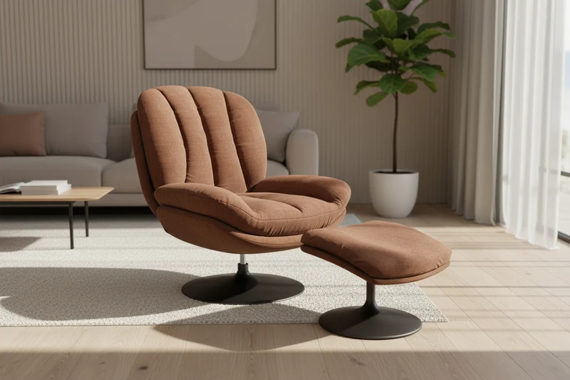 Fauteuil en tissu pivotant de salon - Lisboa