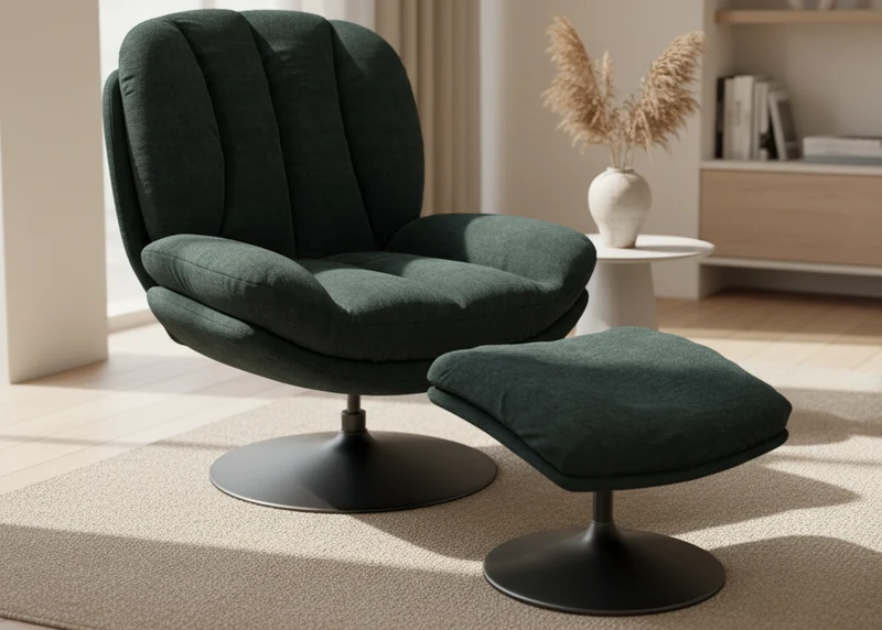 Fauteuil en tissu pivotant de salon - Lisboa