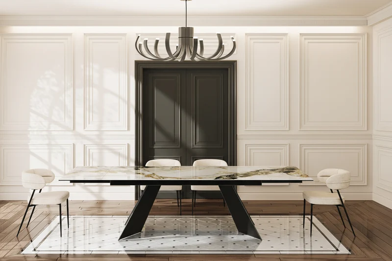 Grande table céramique marbre extensible - Washington