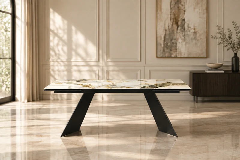 Grande table céramique marbre extensible - Washington
