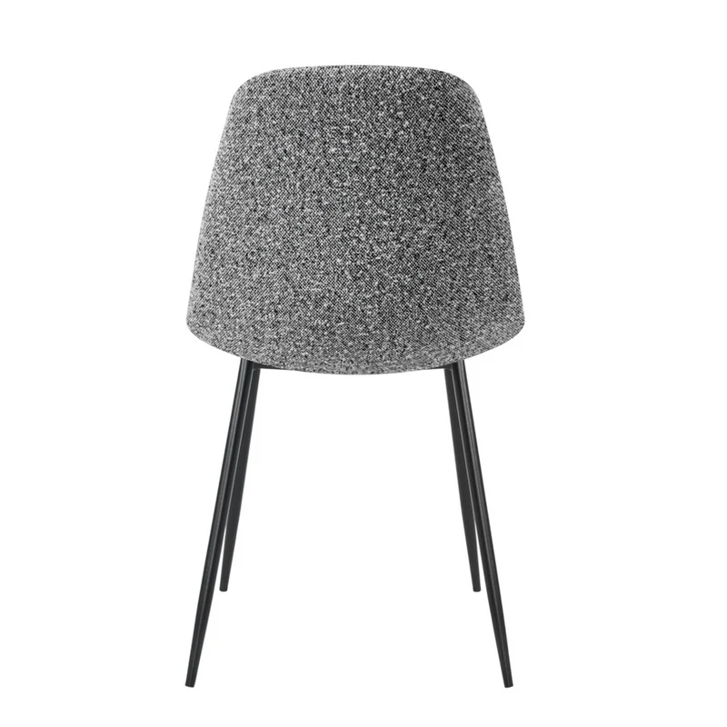 Chaise tissu chiné gris clair
