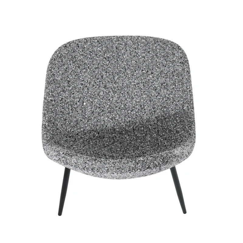 Chaise tissu chiné gris clair