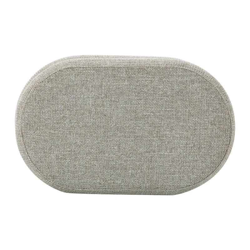 Banc coffre tissu chenillé beige