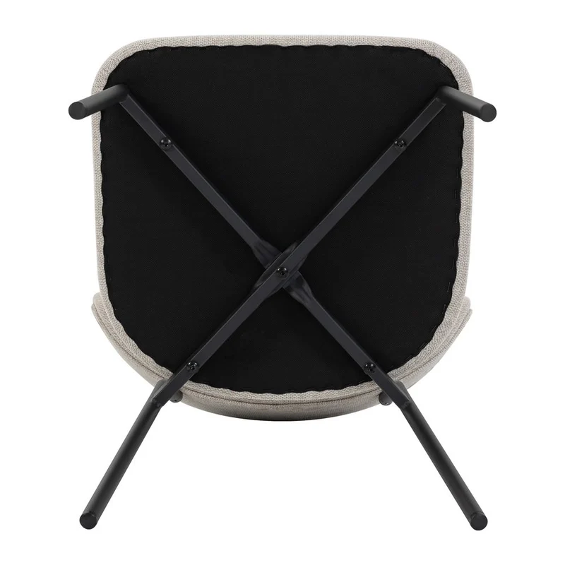 Chaise repas en tissu beige