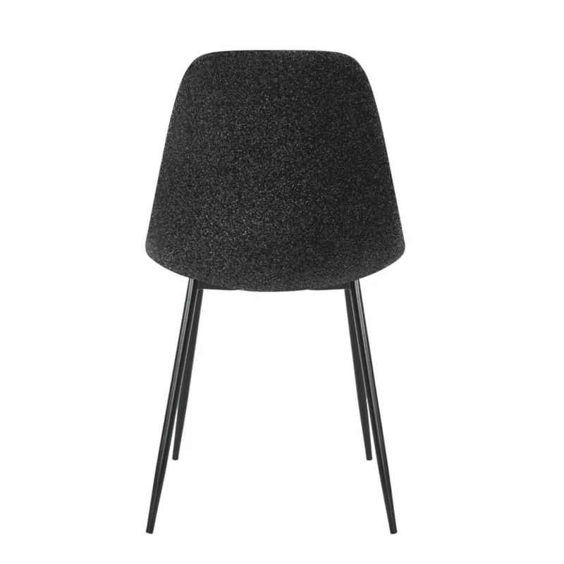 Chaise tissu chiné gris foncé