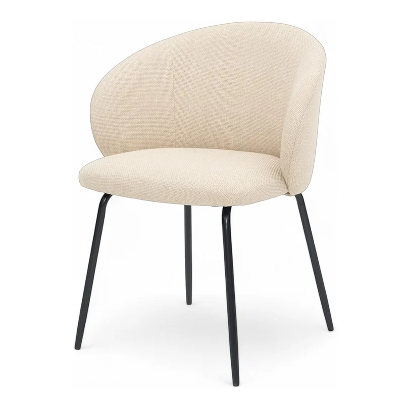 Chaise repas tissu écru