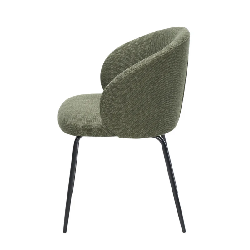 Chaise repas tissu kaki