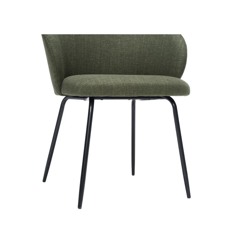Chaise repas tissu kaki