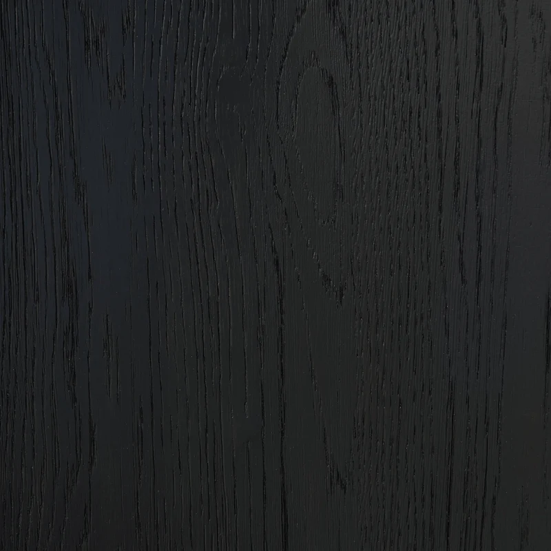Ensemble de 2 chaises de salle à manger en bois noir avec assise rembourrée en tissu gris - Rowanbeck