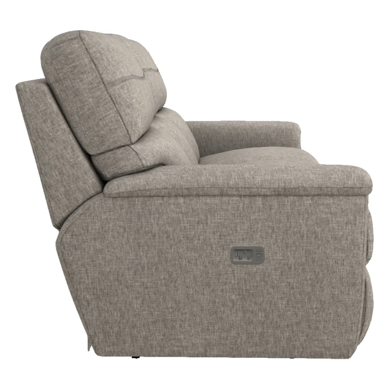 Sofa inclinable motorisé en tissu beige avec télécommandes sans fil - Ava Motion