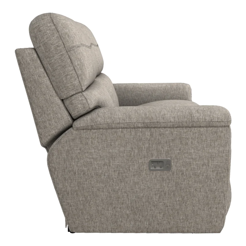 Causeuse inclinable motorisée en tissu beige avec télécommandes sans fil - Ava Motion
