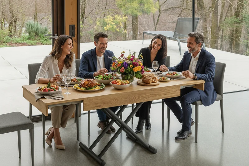 Table basse relevable et extensible - Compact