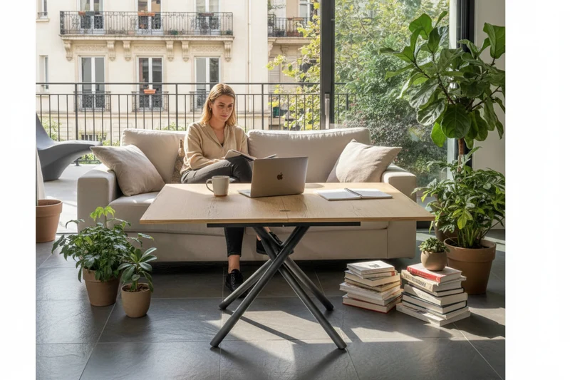 Table basse qui monte et devient table – Lotus