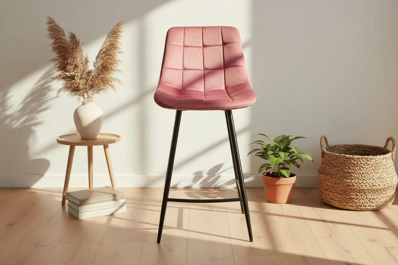 Chaises de bar en velours - Juta