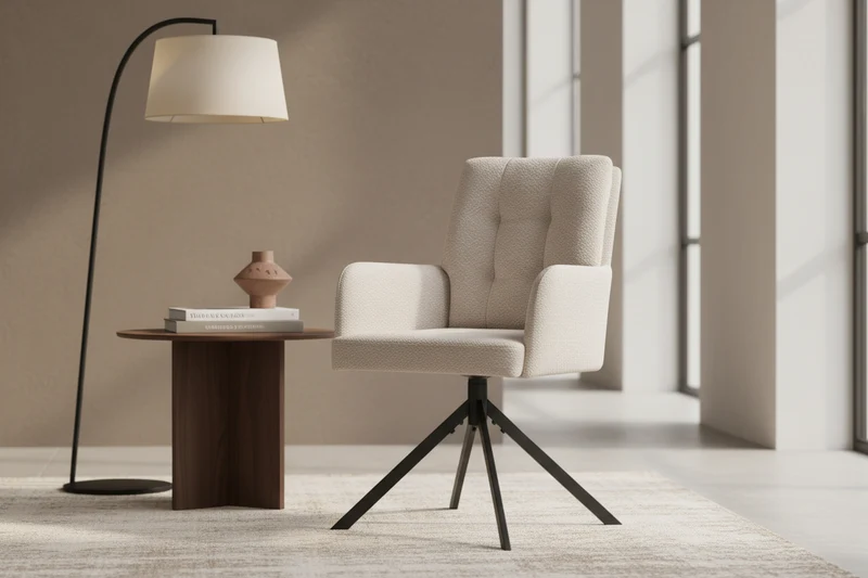 Chaise pivotante en tissu - Tonella